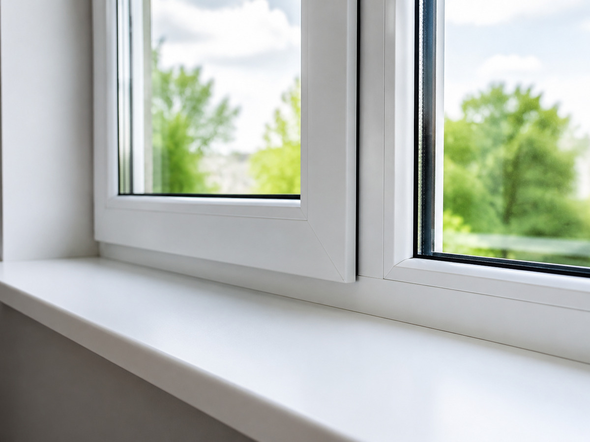 Derselbe Fensterrahmen, vollständig gereinigt